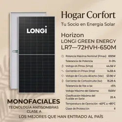 🔋 Paneles solares LONGi de 650 W