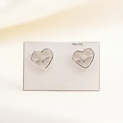 Aretes corazón ekg