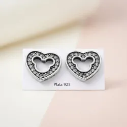 Aretes corazón Minie con piedras