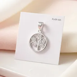 Dije de cadena de árbol de la vida con piedras