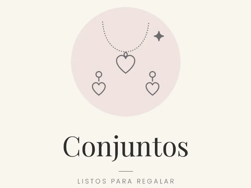 Conjunto de cadena con dije y aretes