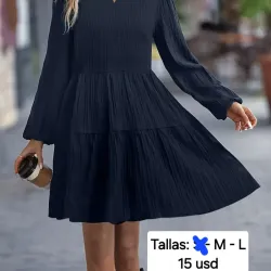 Vestido mangas largas