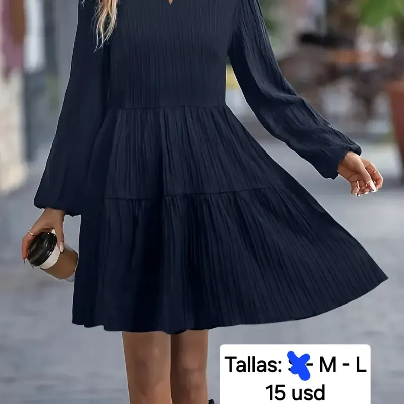 Vestido mangas largas