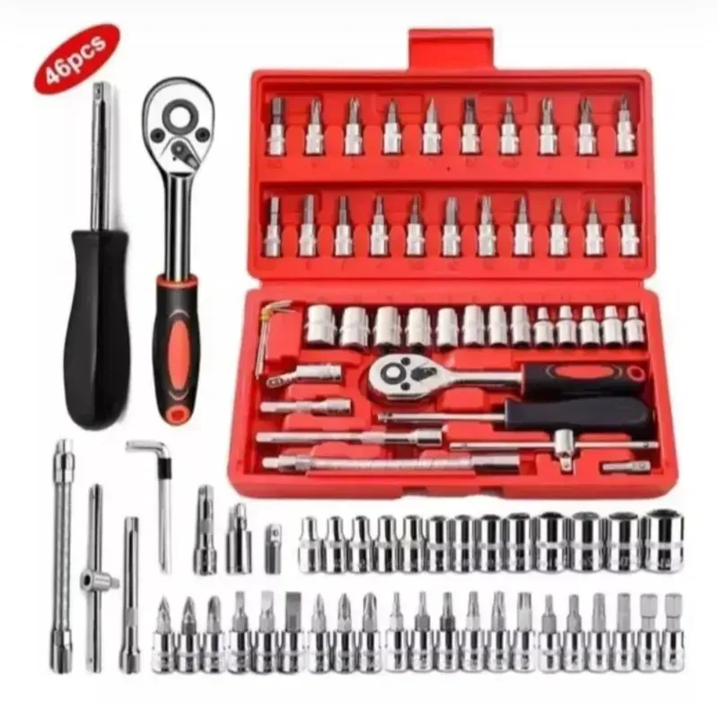 (20 USD)SET DE HERRAMIENTAS Combinado 46 Piezas Destornilladores /Allen /Torx /Cubos / Extensiones /Bandeadores*