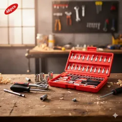 (20 USD)SET DE HERRAMIENTAS Combinado 46 Piezas Destornilladores /Allen /Torx /Cubos / Extensiones /Bandeadores*