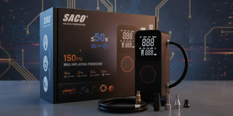 Inflador de Neumáticos Digital Portátil (o Compresor de Aire Inalámbrico) (60 usd)