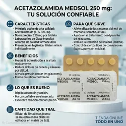 ACETAZOLAMIDA 10T (VENCE 11/28)