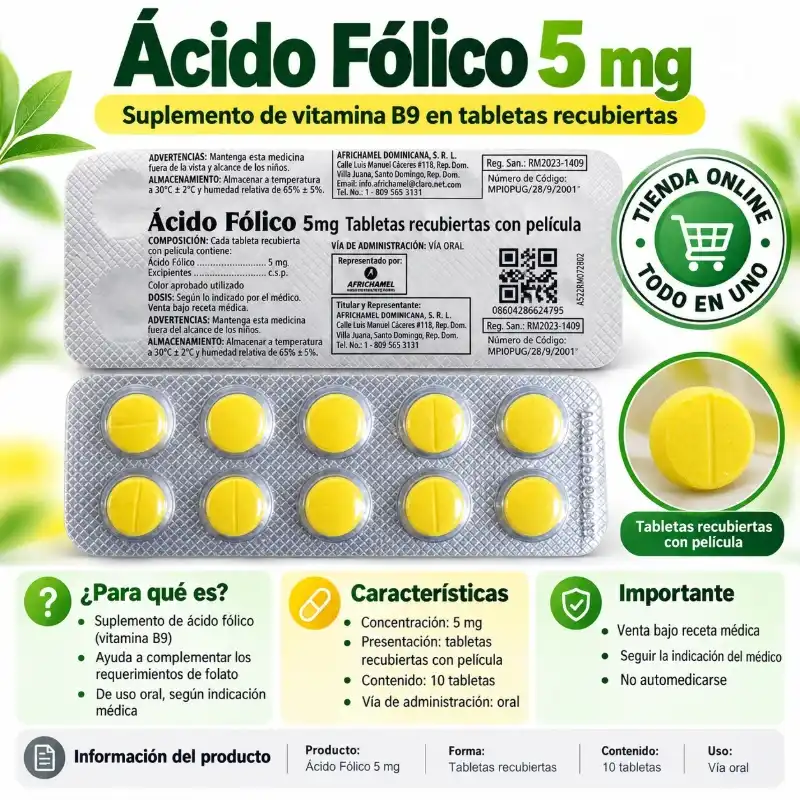 Acido folico 5mg 10 t 7 /2028