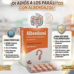 ALBENDAZOL 400MG 10T (VENCE 7/28)