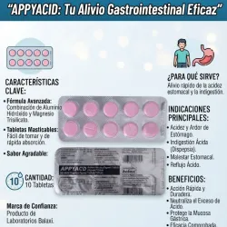 (ALUSIL)ALUMIO HIDROXIDO Y MAGNESIO TRISILICATO 120MG Y 250 MG 9/2027
