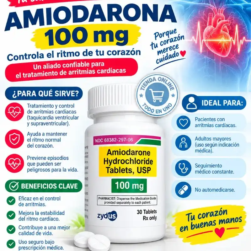 AMIODARONA 100mg 30t(VENCE 31/06/2027)