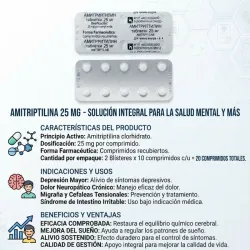 Amitriptilina rusa 25 mg 10 tabletas vencen 4/2028