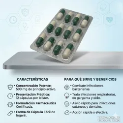 AMOXICILINA 12t 500mg (VENCE 10-28)