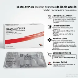 AMOXICILINA Y ACIDO CLAVULANICO 850MG + 125 MG VENCE 2 /2028