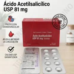 ASPIRINA 81MG 10TABLETAS (VENCE 07/2028)
