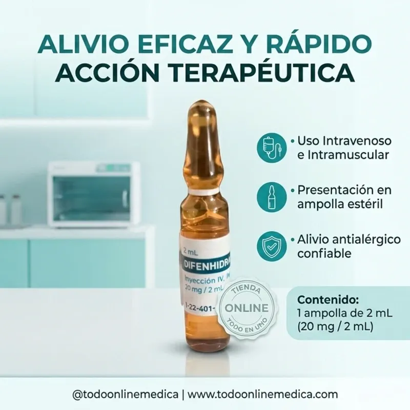 BENADRILINA INYECTABLE 2ML 20MG (VENCE 11/29)