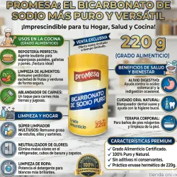 BICARBONATO DE SODIO PURO (220g) (VENCE 10-27)