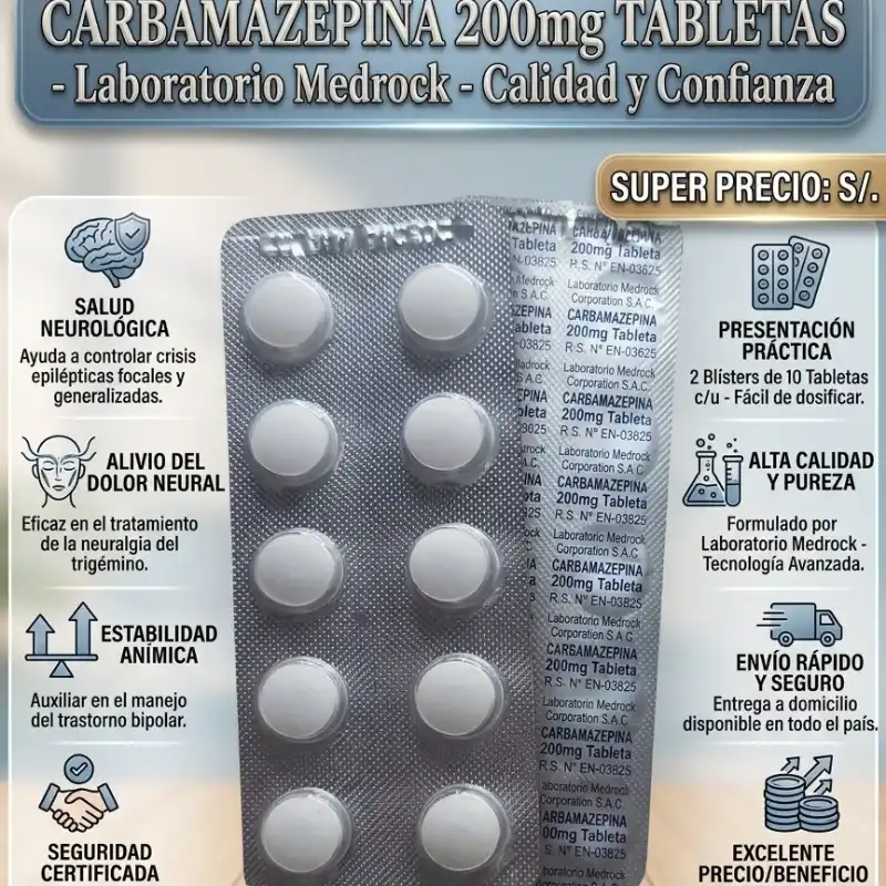⚡CARBAMACEPINA (10t,200MG)(VENCE 11-26)