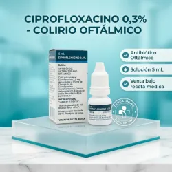 CIPROFLOXACINO COLIRIO 0,3% 5ML (VENCE 09/27)