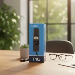 Teléfono fijo marca (ALCATEL) con ratreador de llamada ( 35 USD)