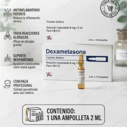 DEXAMETASONA EN AMPULA 8MG ,2ML (VENCE 8/2028)