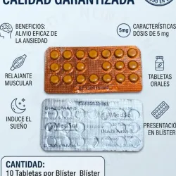 DIAZEPAM 5 MG  20 TB  VENCE (4/2027)