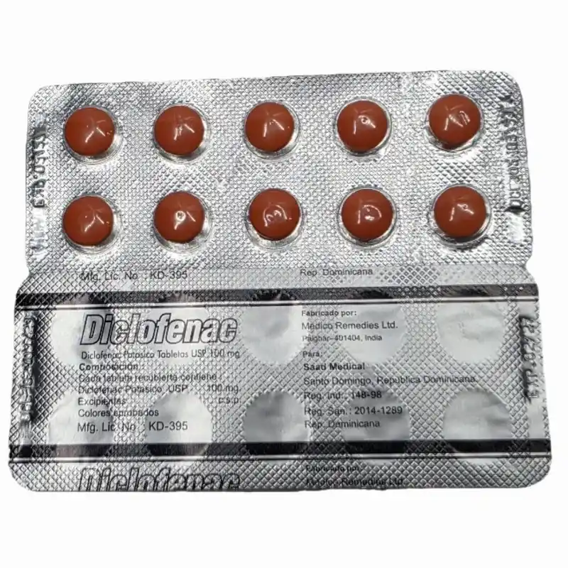 Diclofenaco potasico(100mg,10t)