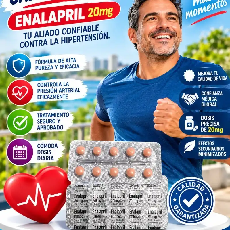 ENALAPRIL 20MG 10t vence 7/2028