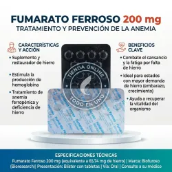 FUMARATO FERROSO 20t 200mg (VENCE 7/28)