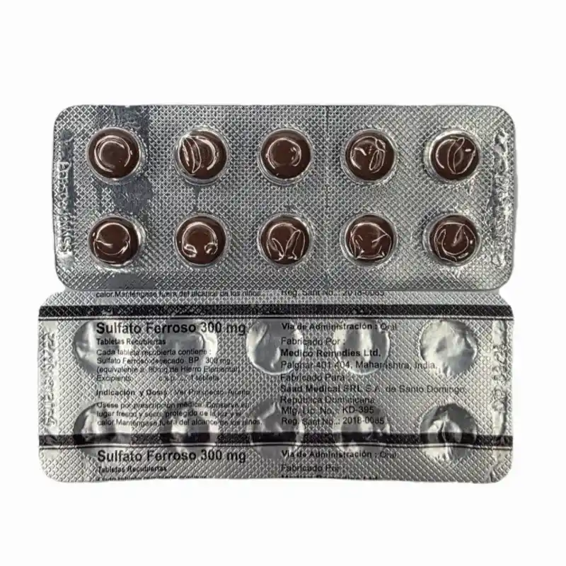 Fumarato ferroso(300mg,10t)