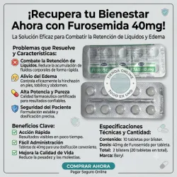 FUROSEMIDA 40MG 10 TB  VENCE (12/2028)