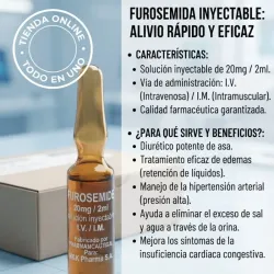 FUROSEMIDA INYECTAVLE 20mg 2ml VENCE( 2/2027))