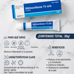 HIDROCORTISONA EN CREMA 1%  15G  VENCE 6 /2027
