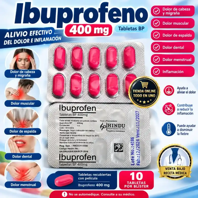 IBUPROFENO 400MG 10T (VENCE 11/27)