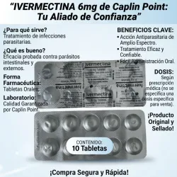 IVERMECTINA 6MG 10 TB VENCE 12/2027