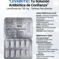 LEVOFLOXACINA 750 MG 10 TB VENCE 4/2027