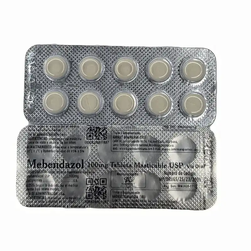 Mebendazol (100mg,10t)