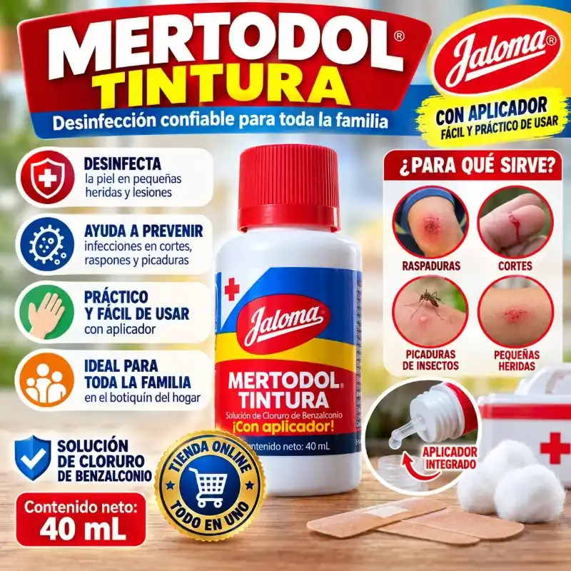 MERCURIO 40ML SOLCUON DE CLORURO DE BENZALCONIO (VENCE 7/28)