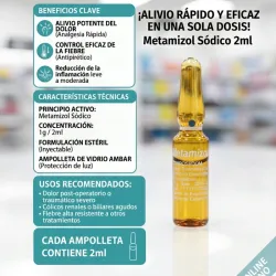 METAMIZOL INYECTABLE 2ML (VENCE 11-26)