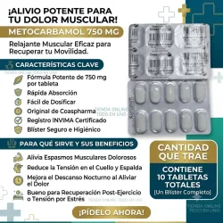 METOCARBAMOL (750mg,10t)(VENCE 5-26)