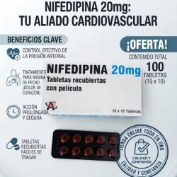 NIFEDIPINA 20 MG 10 TB 20MG