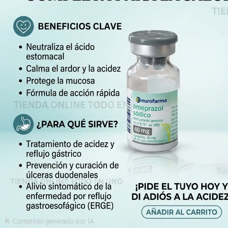 OMEPRASOL SODICO INYECTABLE 40MG