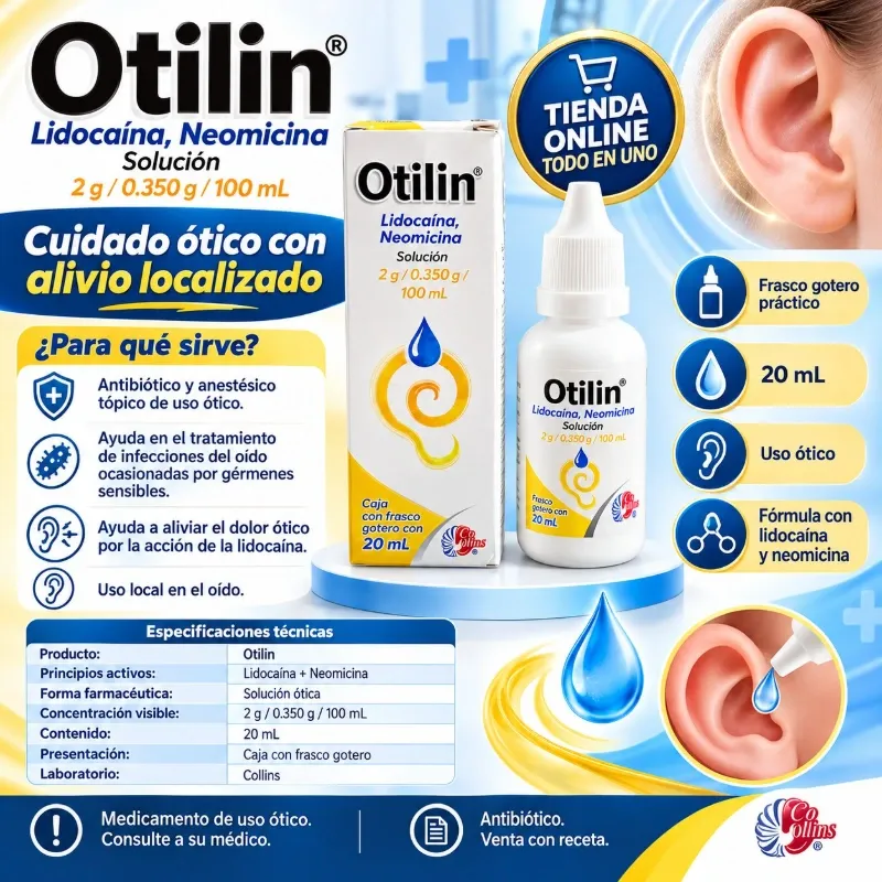 OTILIN 20ml (LIDOCAINA ,NEOMICINA)(VENCE 4/28)