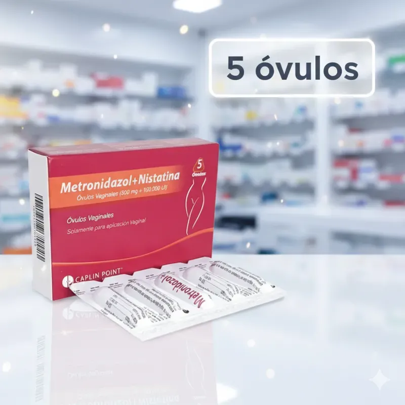 ✅️ovulos metronidazol con nistatina 500mg +100,000(5×800cup)