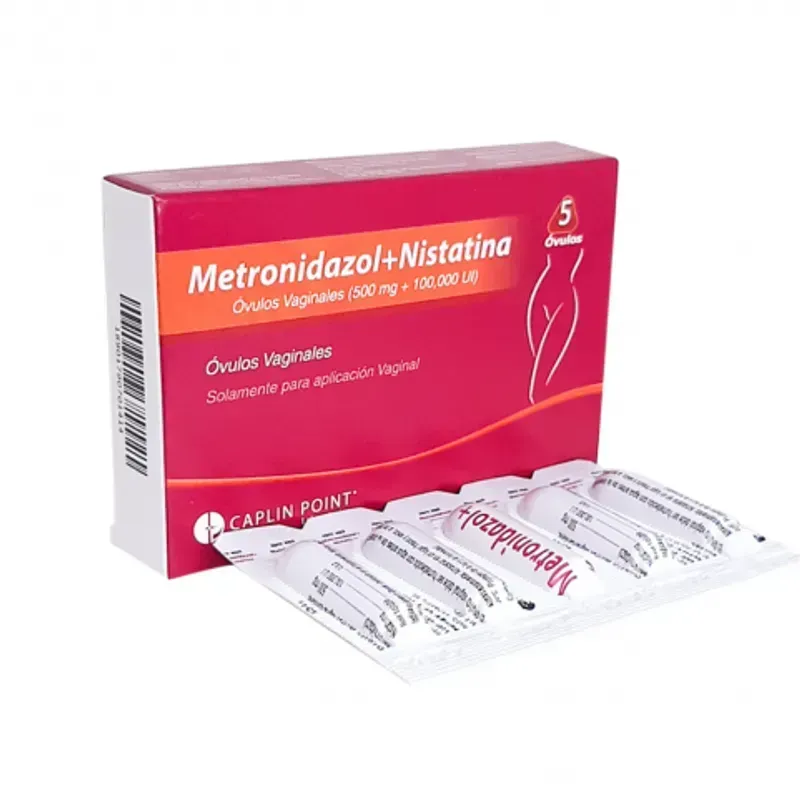 ✅️ovulos metronidazol con nistatina 500mg +100,000(5×800cup)