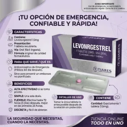 PASTILLAS DEL DIA DESPUES (DOSIS UNICA) (VENCE 06-26)