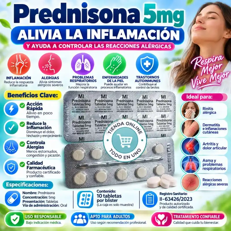 PREDNISONA 5MG 10T (VENCE 06/27)