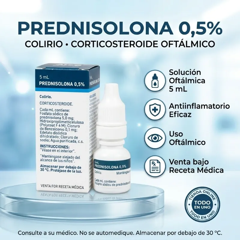 PREDNISONA COLIRIO 5ML,0,5%(VENCE 12/27)
