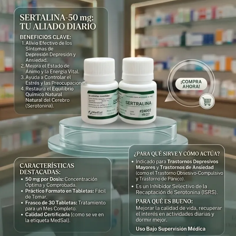 SERTRALINA 50MG 30T (VENCE 1/27)