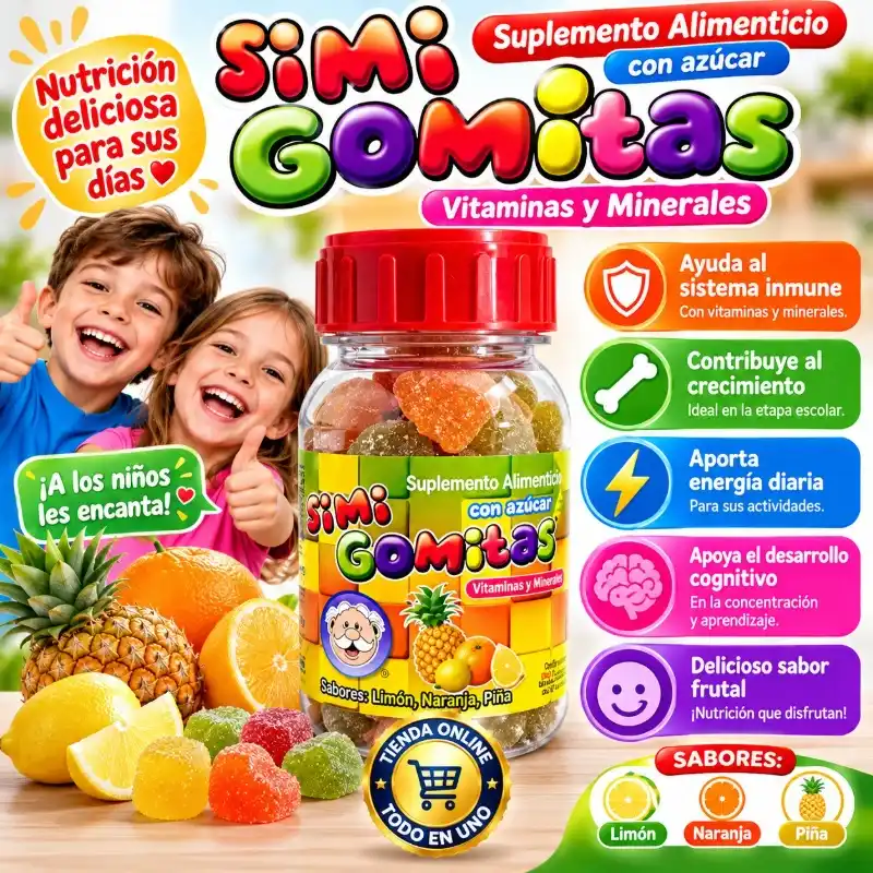 SUPER MULVITAMINAS INFANTILES DE 3 A 5 AÑOS ,60 GOMITAS (VENCE 06/28)